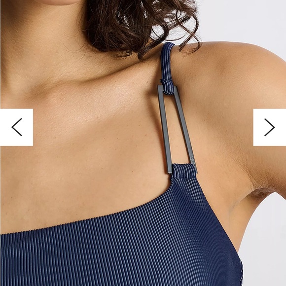 Onia Alaia One-Shoulder Navy Bikini Top - Picture 4 of 7